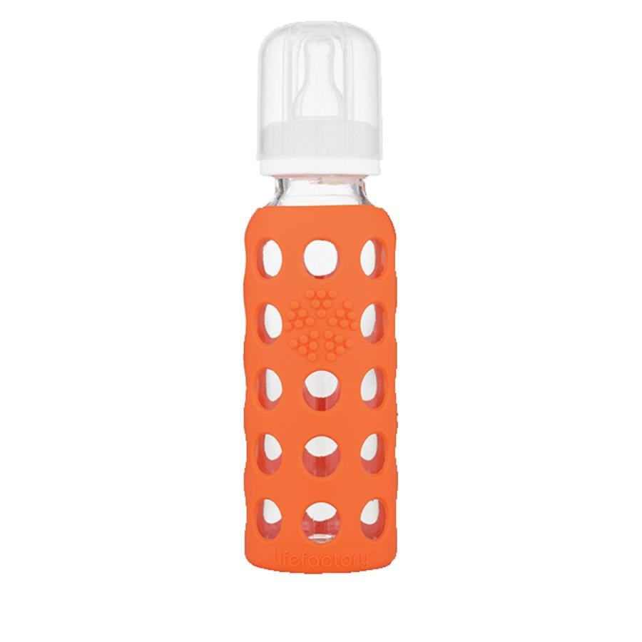 lifefactory Babyflasche aus Glas in papaya 250 ml 