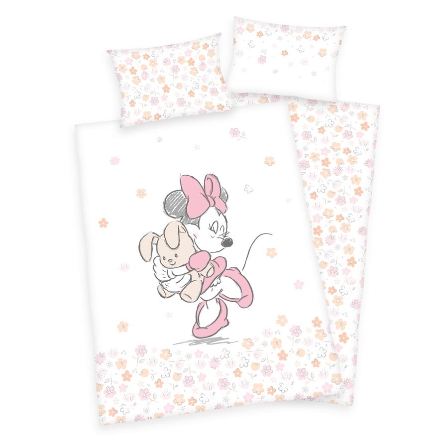 HERDING Conjunto ropa de cama Minnie Mouse Flower 100 x 135 cm
