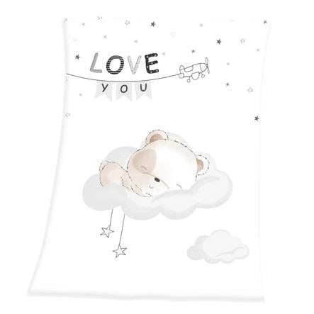 babybest® Soft-Peach Decke Sleeping little bear 75x100 cm