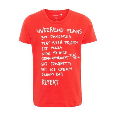 name it Boys T-Shirt Faplan Flame scarlet