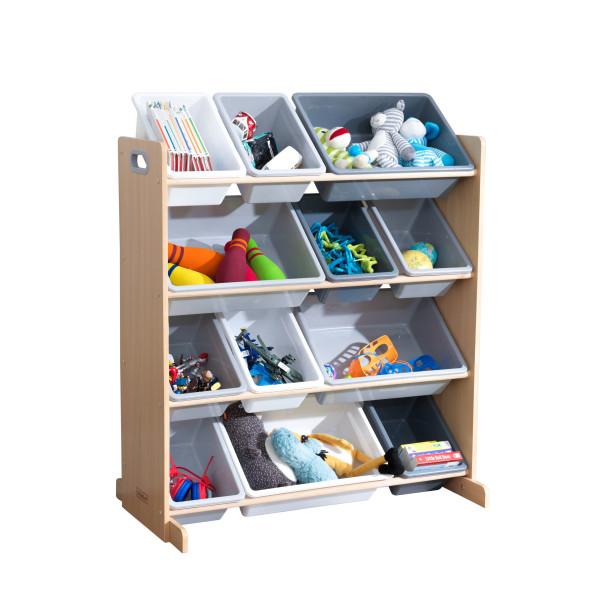 KidKraft® Mensola porta giocattoli, 12 scatole grigio 
