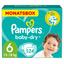 PAMPERS Pannolini Baby-Dry Taglia 6 (13 - 18 kg) - Confezione mensile da 124 pannolini
