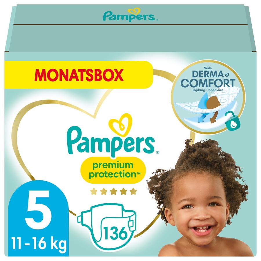 Pañales Pampers Premium Protection Tamaño 5 Junior 136 ...