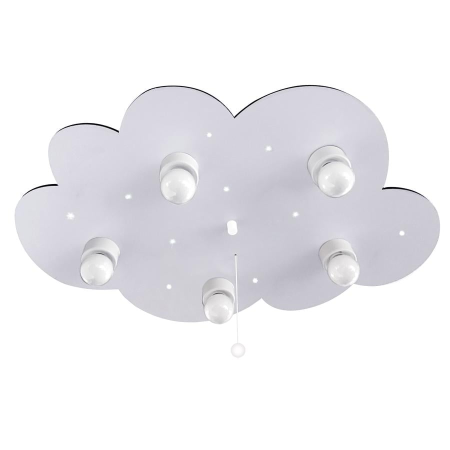 Lámpara de mesa infantil de las nubes en E14 gris