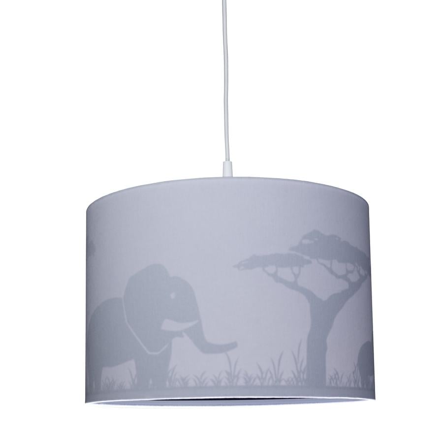 WALDI Suspension enfant gris Silhouette éléphant 1 lumière