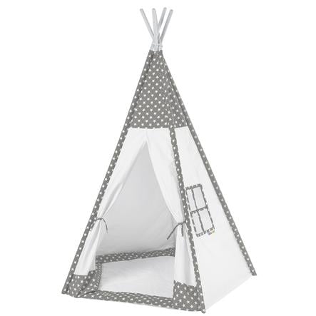 Verwonderend howa Tipi Tent Toni grijs/wit, met vloermat, met vloermat | pinkorblue AH-16