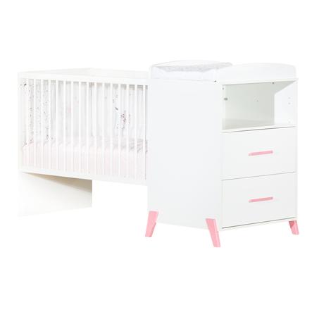 Baby Price Lit Enfant Evolutif Joy Rose 60x1 Cm 90x190 Cm Commode Roseoubleu Fr