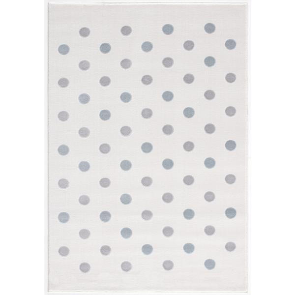 LIVONE play a dětský koberec Happy Rugs Confetti krém / modrá / stříbrná šedá 120 x 180 cm