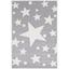 Alfombra de juego y de niños LIVONE Alfombras Felices Estrella gris plateado/blanco 100 x 160 cm