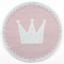 LIVONE Spiel- und Kinderteppich Happy Rugs Crown rosa/weiss rund, 133 cm