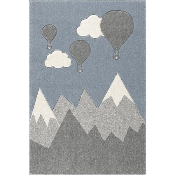ScandicLiving Teppich Berg und Ballons, silbergrau/weiß 120x180 cm