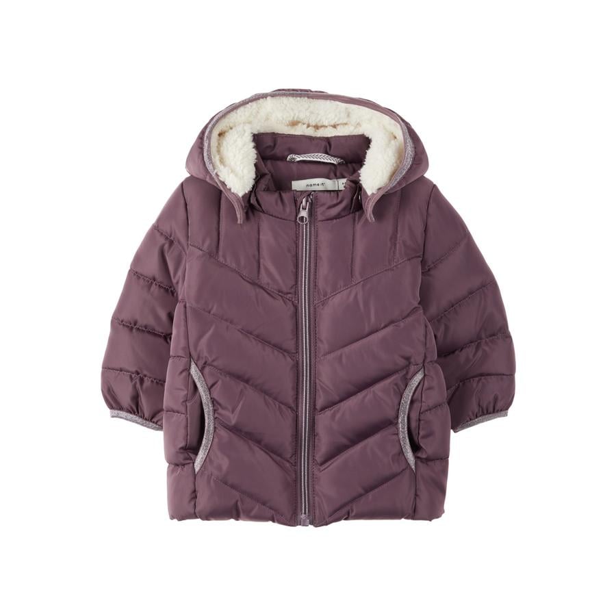 name it Girls Giacca invernale NBFMUS  black plum 