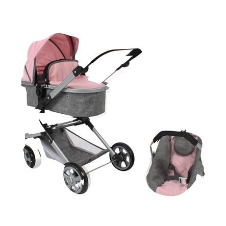 Bayer Chic 2000 Puppen Zwillings-Jogger Stars marine TOP 