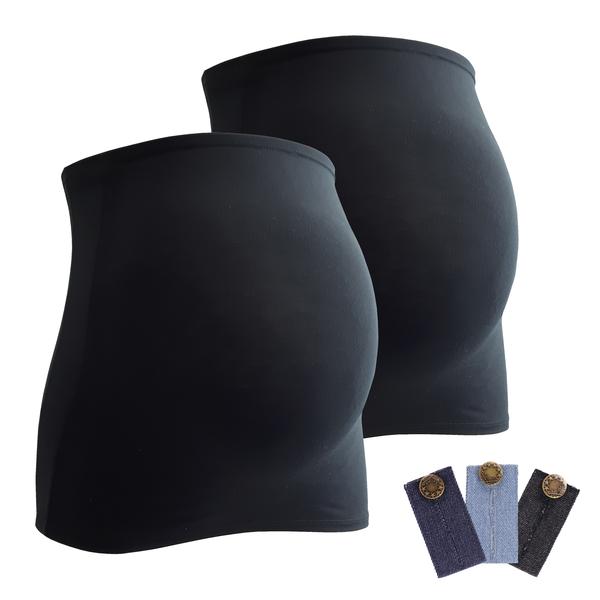 mamaband magband 2-pack + 3-pack byxor förlängning svart