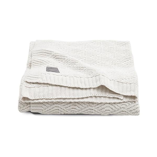 jollein Couverture bébé tricot River knit cream white 75x100 cm