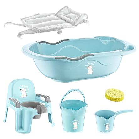 Babyjem Set De Bain Bebe 6 Pieces Turquoise Roseoubleu Fr