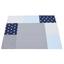 Ullenboom lappeteppe Skiftematteomslag blå lyseblå grå 75x85 cm