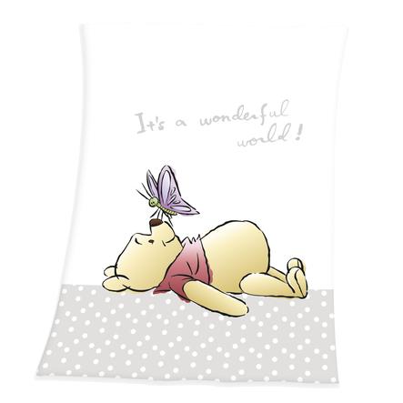 Herding Couverture Enfant Microfibre Winnie L Ourson 75x100 Cm Roseoubleu Fr