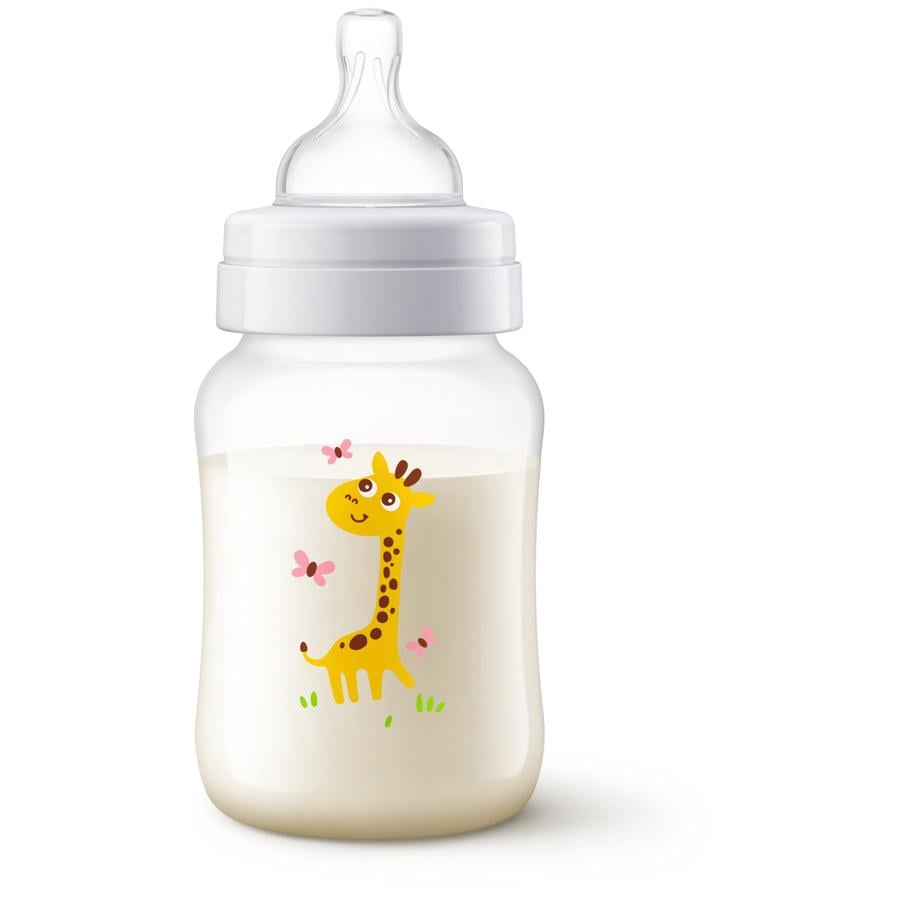Philips Avent Babyflasche Anti-Kolik, 260 ml, 1 Stück Giraffe