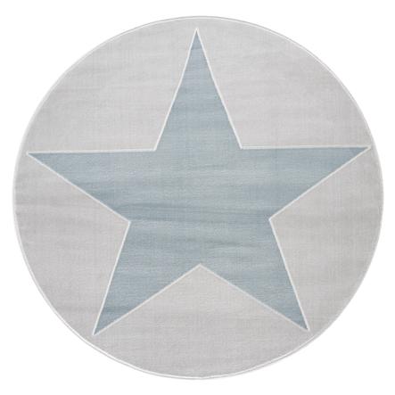 LIVONE Tapijt Happy Rugs Shootingstar rond, zilvergrijs/blauw 133 cm