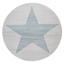 LIVONE Tapis enfant Happy Rugs Shootingstar rond gris argenté/bleu 133 cm