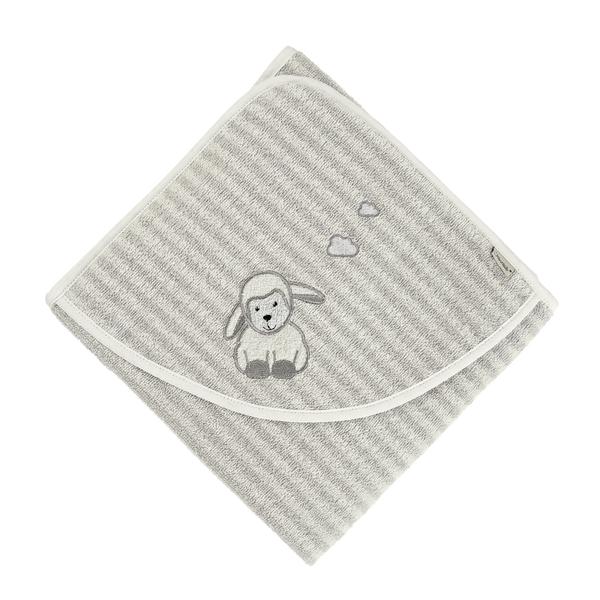 Sterntaler Handdoek met capuchon Stanley  grijs 100 x 100 cm 