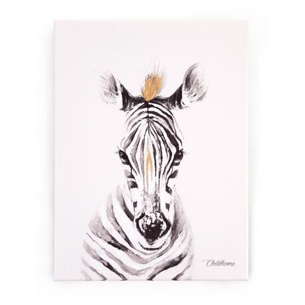 Childhome Portrait A L Huile Enfant Zebre 30x40 Cm Roseoubleu Fr