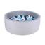 knorr® toys Ballenbak soft Cosy geo grey inclusief 300 ballen grijs/creme/lichtblauw