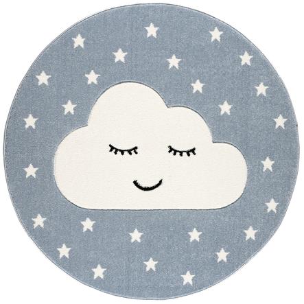 LIVONE Tappeto da gioco per bambini Kids Love Rugs Smiley Cloud, blu/bianco, 160 cm