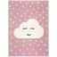 LIVONE Spiel- und Kinderteppich Kids Love Rugs Smiley Cloud, rosa/weiss, 100 x 150 cm