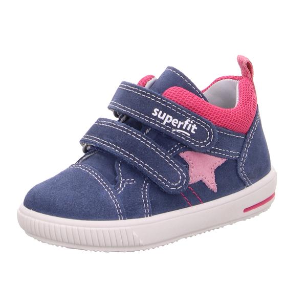 superfit Dívčí nízká bota Moppy modrá / růžová (střední) zapínání na suchý zip 