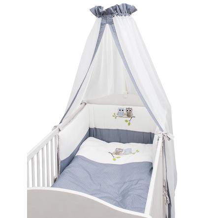 Bebes Collection Parure De Lit Enfant Hiboux Bleu 3 Pieces Roseoubleu Fr