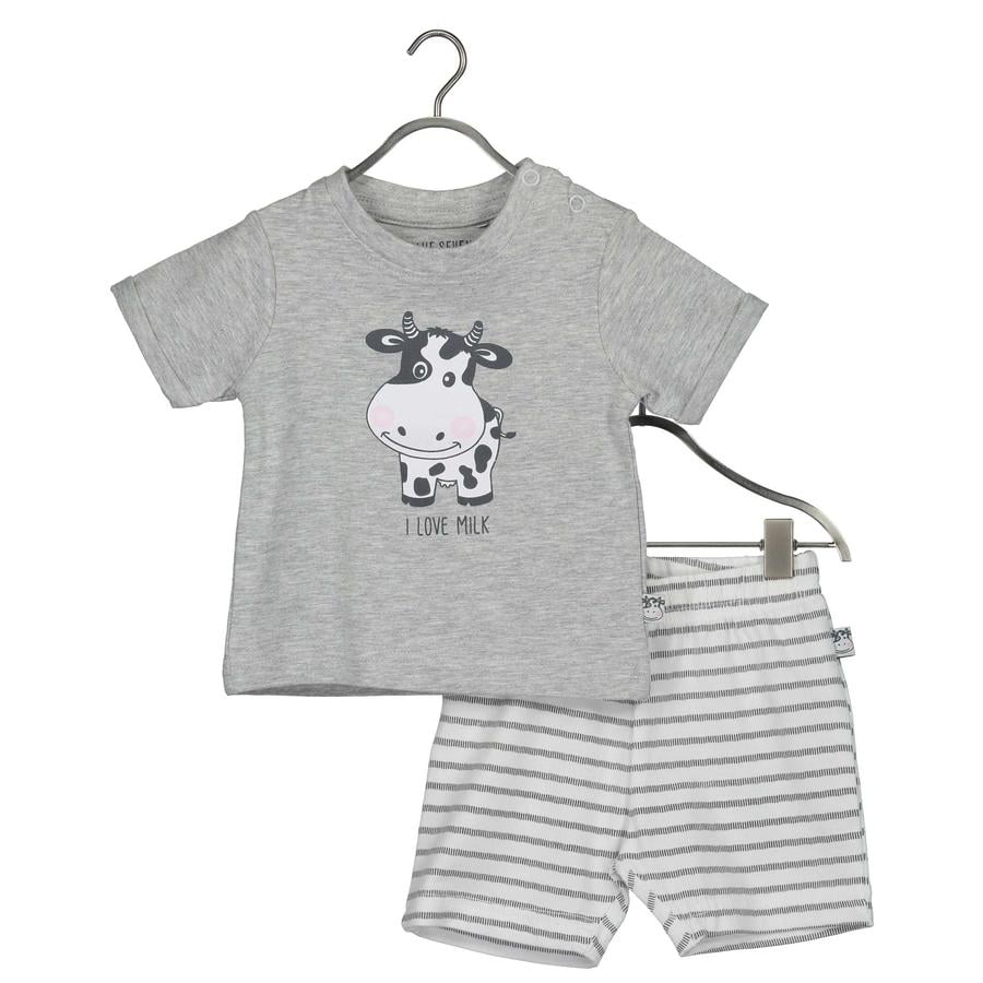BLUE SEVEN  Baby 2-delige set Milk Shirt + medium Shorts grijs