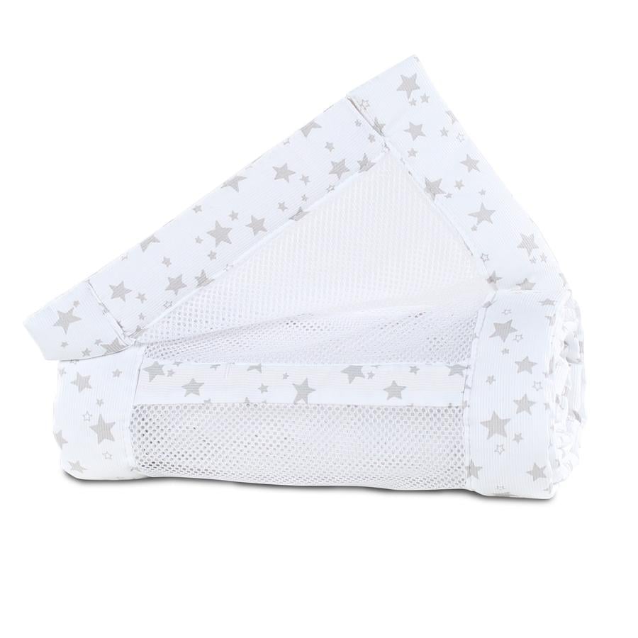 babybay ® Nest mesh piqué Maxi, boxová pružina a Comfort bílé hvězdy 168x24 cm