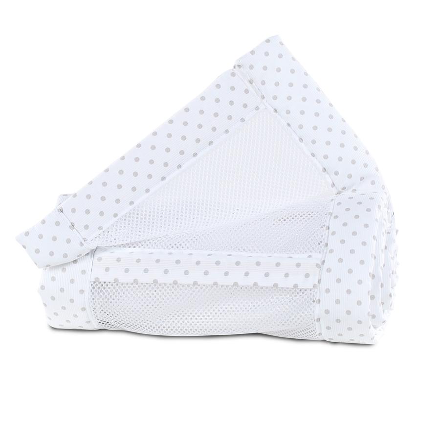 babybay® Paracolpi Mesh-Piqué Maxi, Boxspring e Comfort, bianco pois 168x24 cm