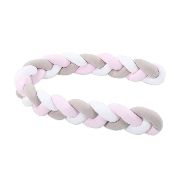 babybay ® Nest hadí pletená bílá / béžová / růžová