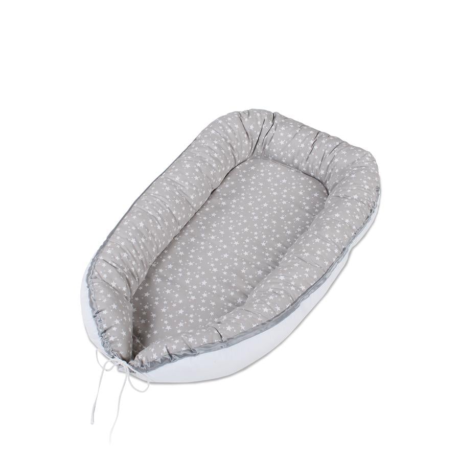 babybay ® Cuddle Nest perlegrå stjerner hvit