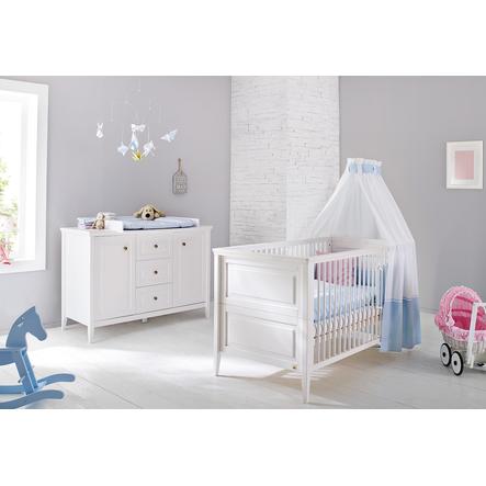 Pinolino Ensemble Lit Bebe Commode A Langer Smilla Blanc Roseoubleu Fr