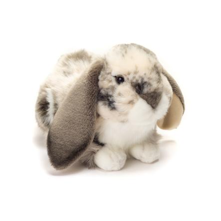 Teddy HERMANN® Peluche Coniglio sdraiato grigio-bianco, 30 cm