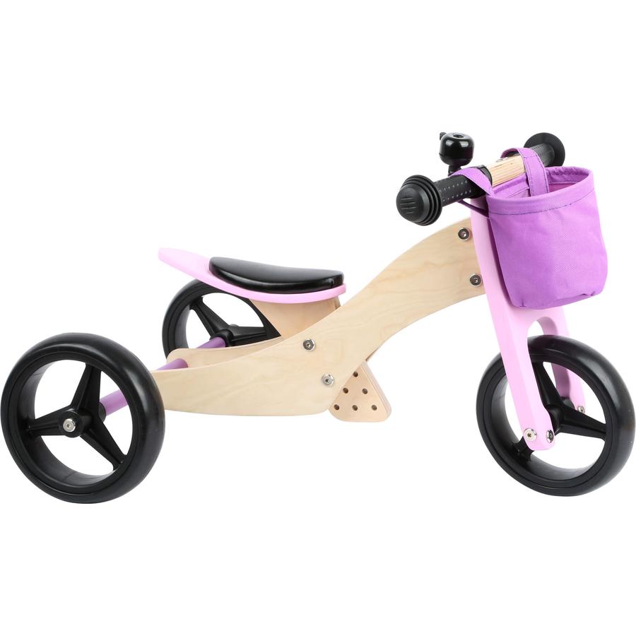 small foot® Bicicletta senza pedali Trike 2 in 1 rosa