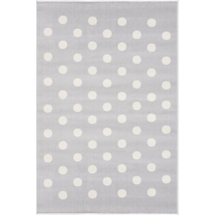 LIVONE lek og barneteppe Happy Rugs Confetti sølvgrå / hvit, 120 x 180 cm