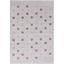 LIVONE leg og børnetæppe Happy Rugs Confetti sølvgrå / lyserød, 120 x 180 cm