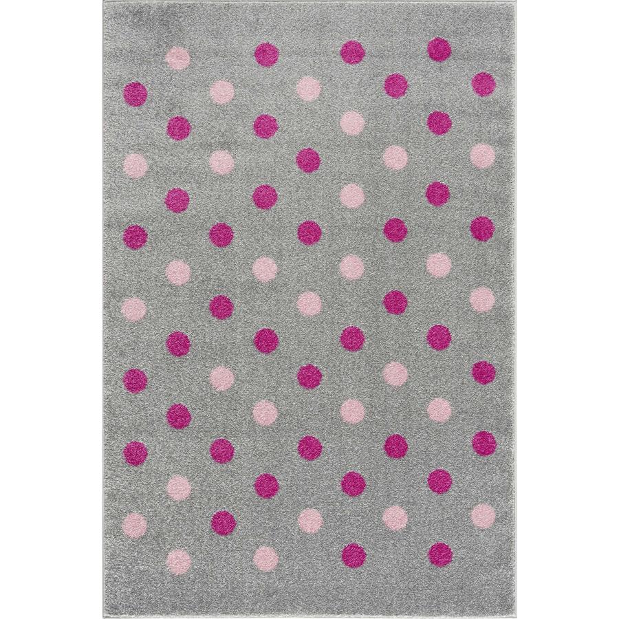 Koberec na hraní a dětský koberec LIVONE Happy Rugs Confetti stříbrno-šedo-růžový, 160 x 230 cm
