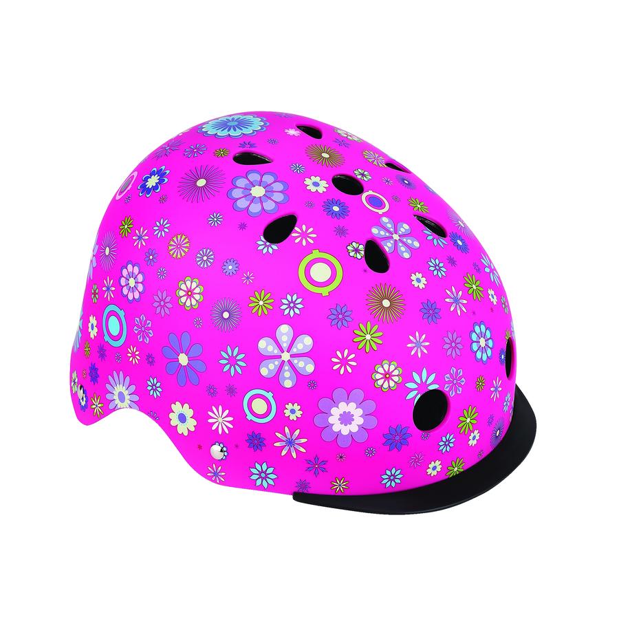 Globber Helmet Elite Lights Pink Flower 