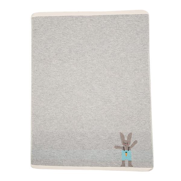 DAVID FUSSENEGGER Babydeken konijnenstokje grijs 70 x 90 cm