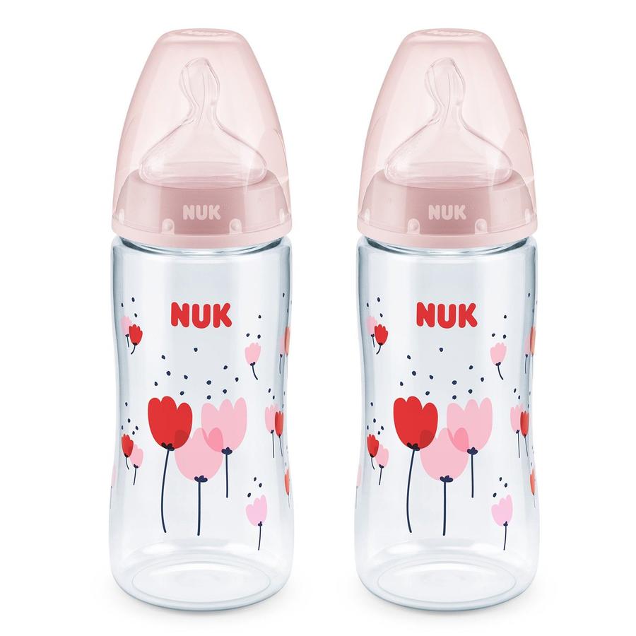 NUK First Choice +Temperature Control 300 ml Fles Tulpen