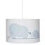 LIVONE závěsná lampa Happy Style pro děti ELEPHANT FAMILY modrošedá / bílá
