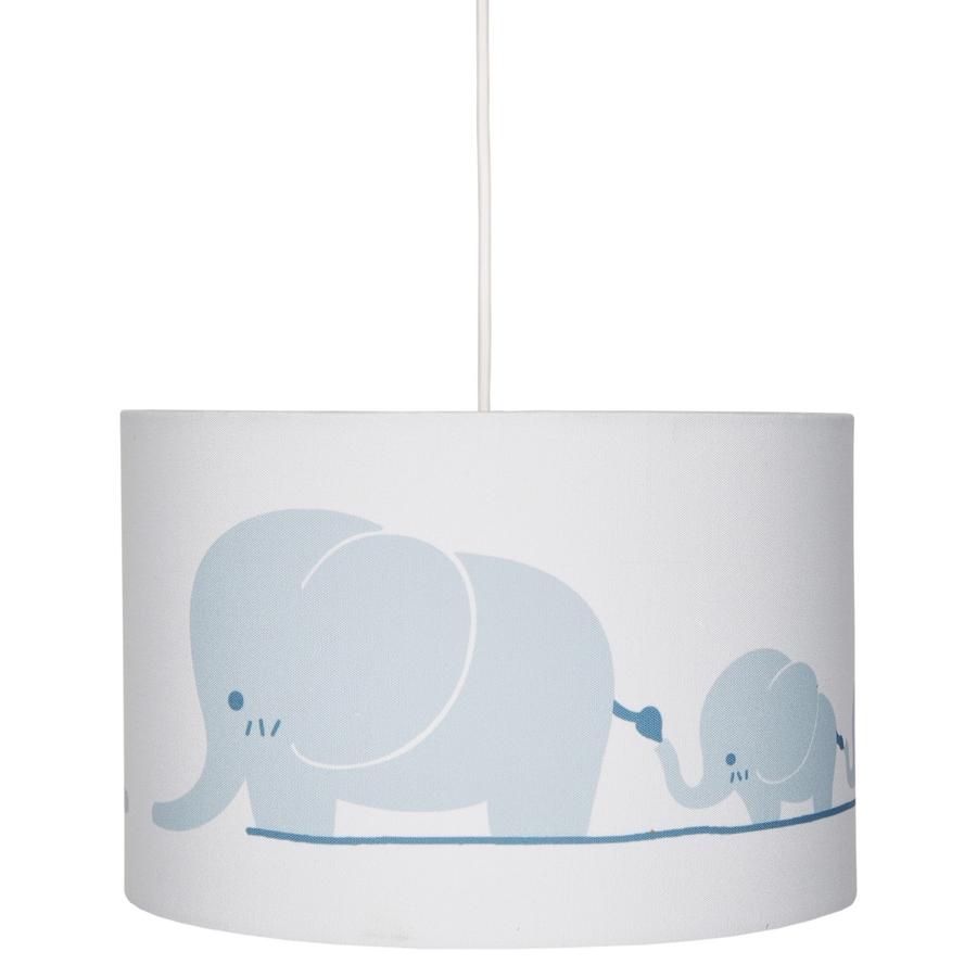LIVONE hanglamp Happy Style voor Kids ELEPHANT FAMILY blauw-grijs/wit