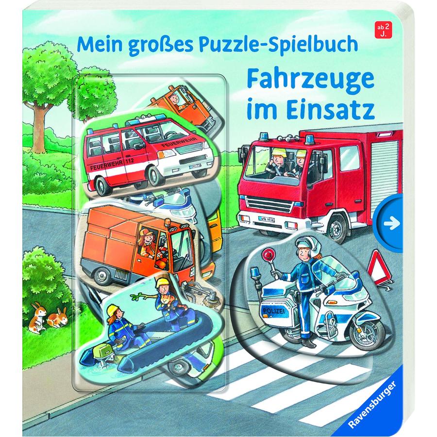 Ravensburger Mein großes Puzzle-Spielbuch: Fahrzeuge im Einsatz