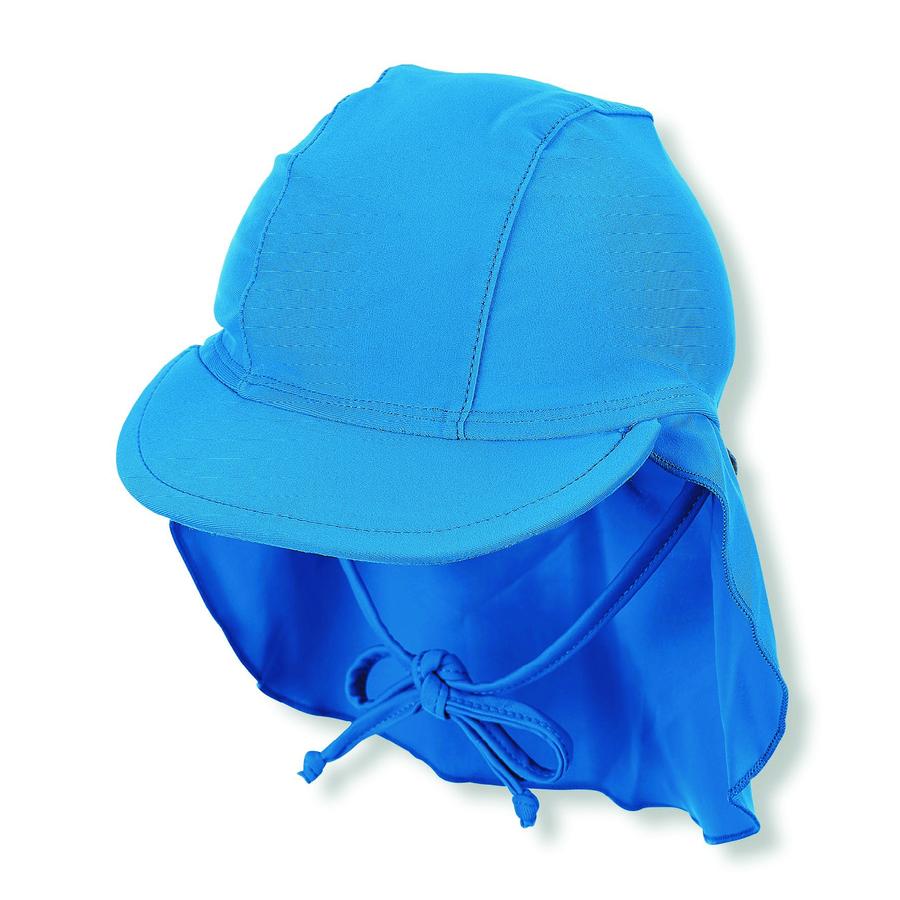 Sterntaler czapka z daszkiem z ochroną szyi w kolorze niebieskim